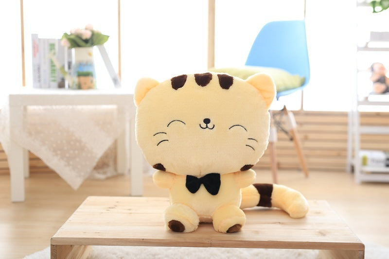 45cm Cute New style cat plush toys stuffed animals colorful big face cat doll kids pillow baby cushion pink/blue - Plushy Mart