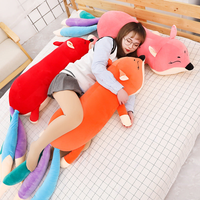Fox plush toy boy sleeping pillow - Plushy Mart
