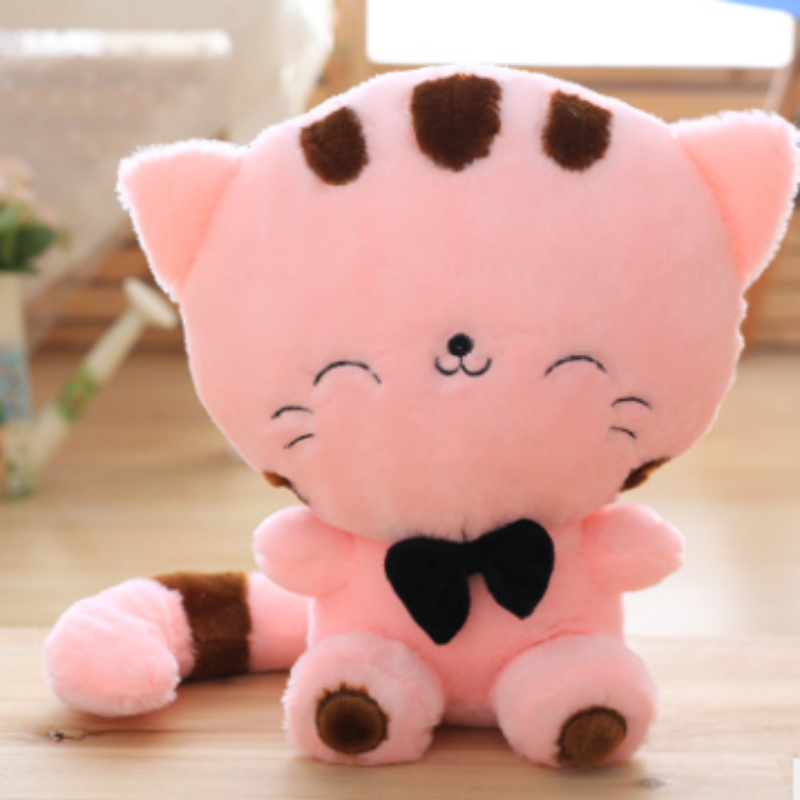 45cm Cute New style cat plush toys stuffed animals colorful big face cat doll kids pillow baby cushion pink/blue - Plushy Mart