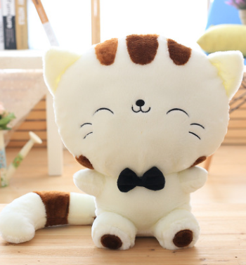 45cm Cute New style cat plush toys stuffed animals colorful big face cat doll kids pillow baby cushion pink/blue - Plushy Mart