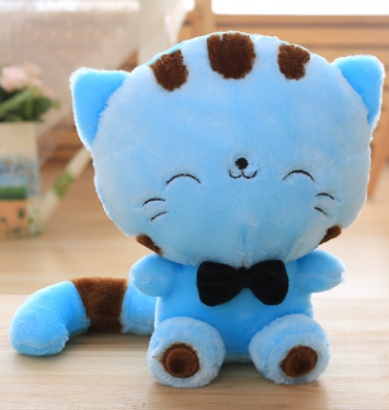 45cm Cute New style cat plush toys stuffed animals colorful big face cat doll kids pillow baby cushion pink/blue - Plushy Mart