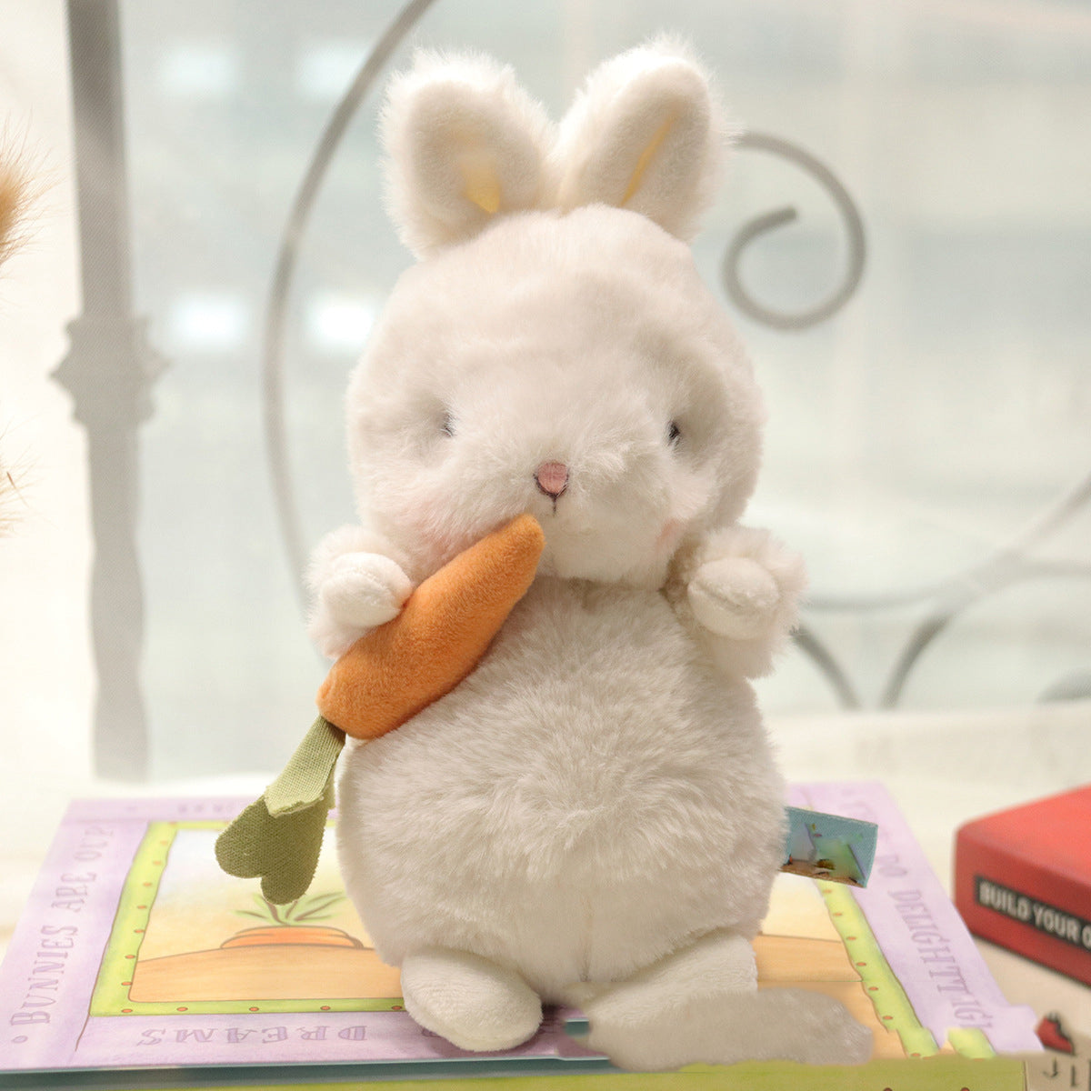 Cute Fluffy Bunny Plushies Stuffed Soft Baby Appease Toy Long Plush Hug Star Carrot Rabbit - Plushy Mart