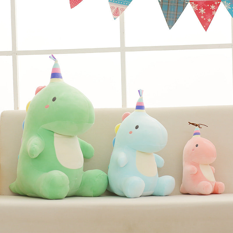 Dinosaur Plush Toys Cartoon Dinosaur Stuffed Animal Dolls Soft Down Cotton Dino Pillow - Plushy Mart