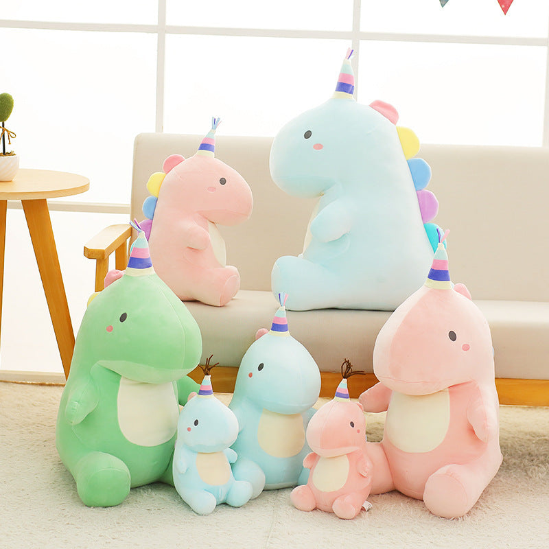 Dinosaur Plush Toys Cartoon Dinosaur Stuffed Animal Dolls Soft Down Cotton Dino Pillow - Plushy Mart