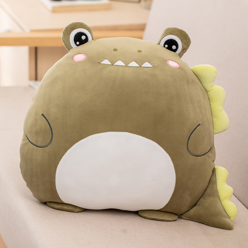 Cartoon Dinosaur Lion  Plush Pillow Blanket Dual-use Cute Girl Sleeping Pillow Cushion - Plushy Mart
