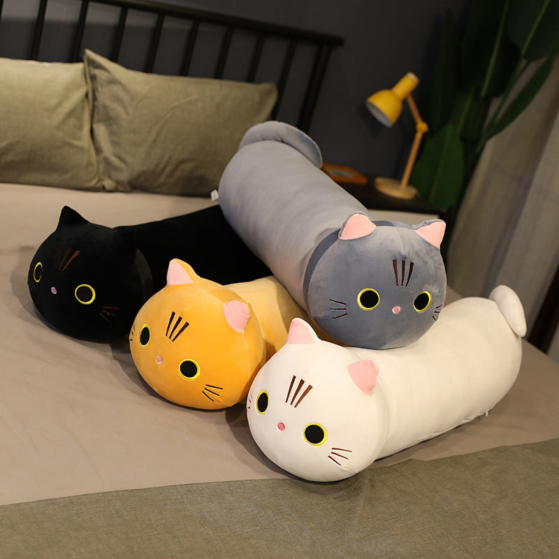 Large Size Cartoon Cat Plush Toys Stuffed Cloth Doll Long Animal Pillow Cushion - Plushy Mart