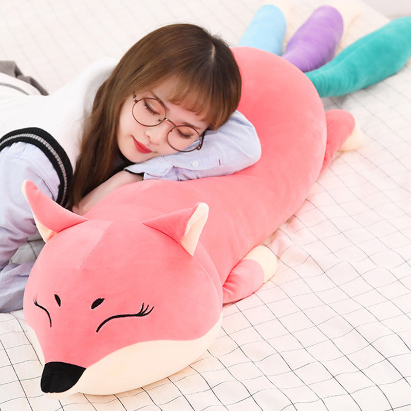 Fox plush toy boy sleeping pillow - Plushy Mart