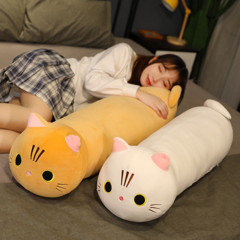 Large Size Cartoon Cat Plush Toys Stuffed Cloth Doll Long Animal Pillow Cushion - Plushy Mart