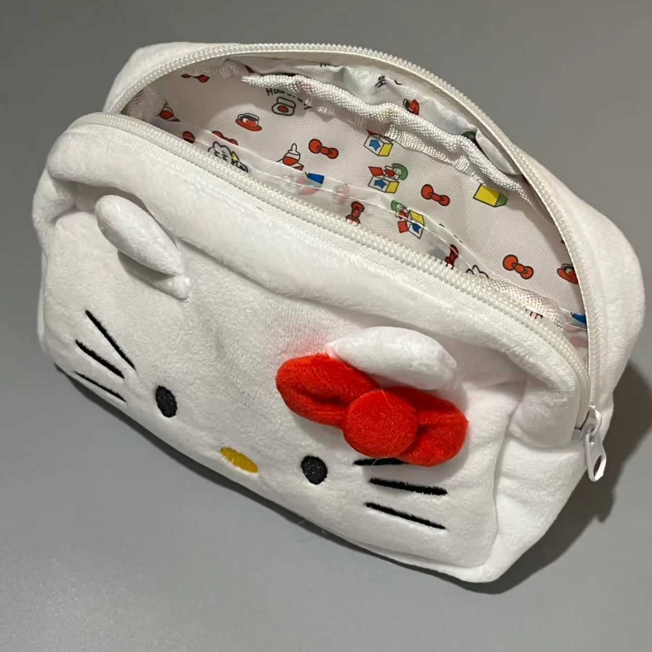 Sanrio Hello Kitty Plush Storage Bag Cosmetic Bag Pencil Case Hello Kitty Pencil Bag Plush Storage Bag Sanrio Accessories New