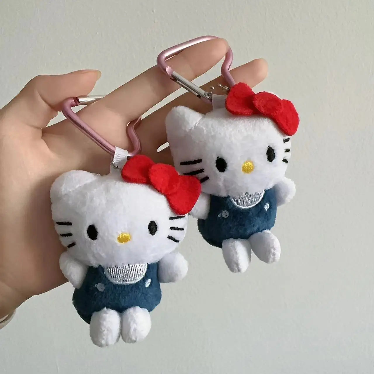 10cm Sanrio Plush Stuffed Soft Doll Keychain Cartoon Hello Kitty Plushies Bag Pendant Accessories Girls Gift Kids Toys