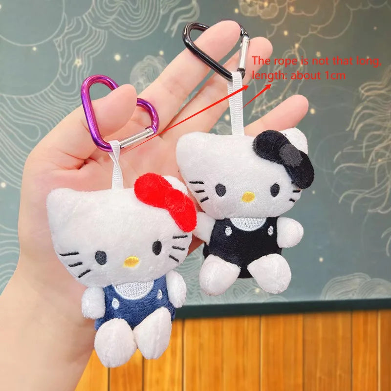 10cm Sanrio Plush Stuffed Soft Doll Keychain Cartoon Hello Kitty Plushies Bag Pendant Accessories Girls Gift Kids Toys