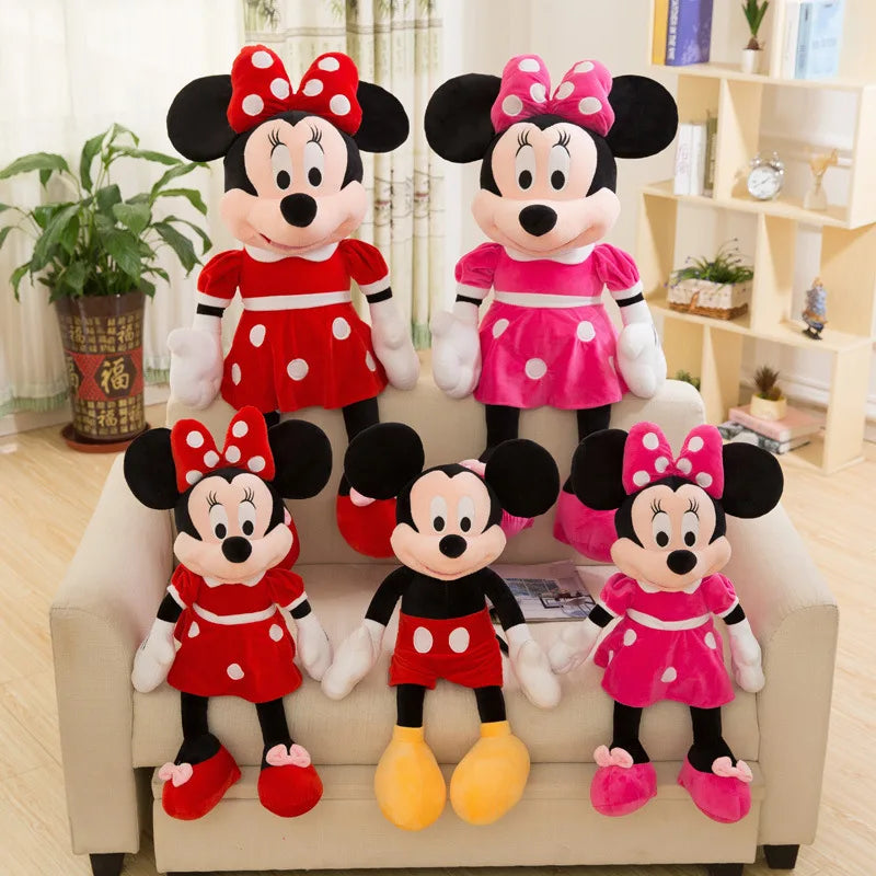 Disney Mickey Mouse Minnie Plush Dolls Stuffed Toys Birthday Christmas Gift for Kids Mickey Minnie Presents