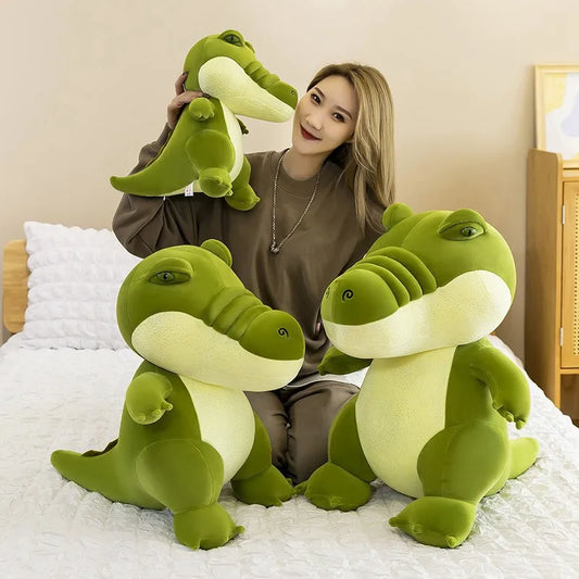 Giant Real Lifelike Standing Crocodile Plush Toy Soft Stuffed Animal Crocodile Pillow Simulation Alligator Doll Room Sofa Decor