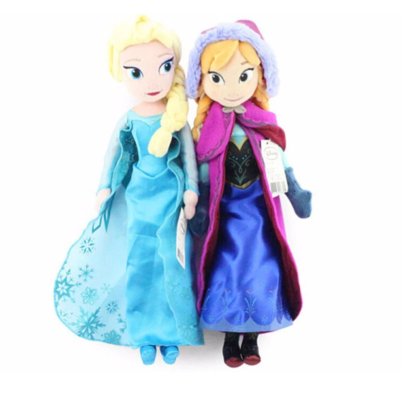 40cm Frozen Princess Anna Elsa Plush Doll Toys Snow Queen Princess Anna & Elsa Soft Stuffed Toys Gifts for Girls Kids