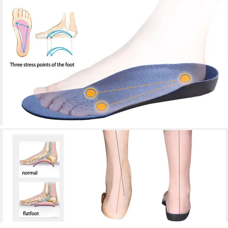 Flat Feet Arch Support Insoles Orthotic Height 3cm High Quality 3D Premium Comfortable Plush Cloth Orthopedic Insoles Foot Pad