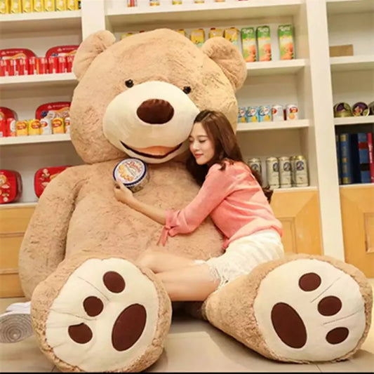 New Arrival 1M American Giant Bear Plush Toy Big Size USA Bear Stuffed Animal Doll Valentine Gift for Girls