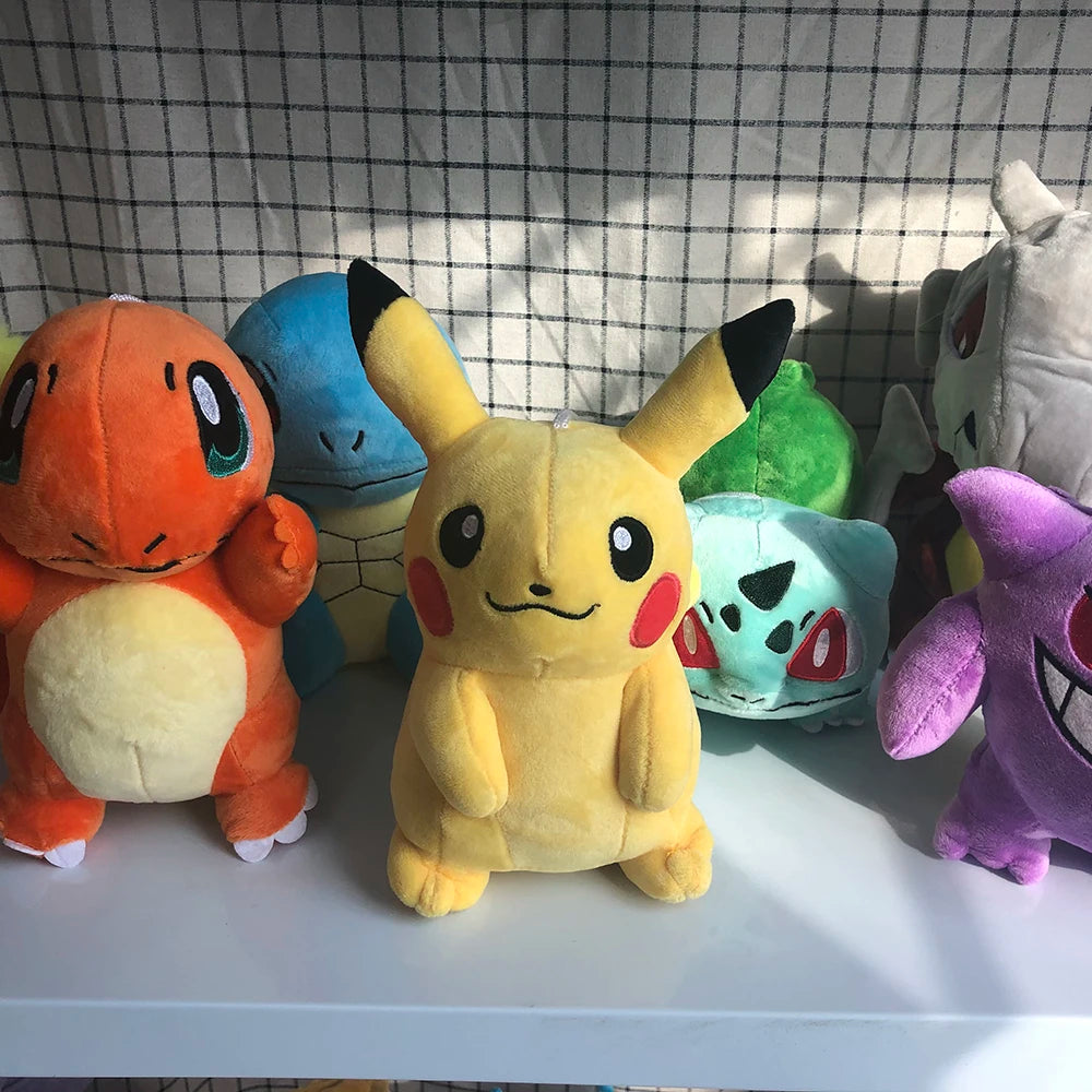 Kawaii Pikachu Charmander Bulbasaur Squirtle Pokemon Groudon Rayquaza Kyogre Plush Toys Stuffed Doll Christmas Kid Gift