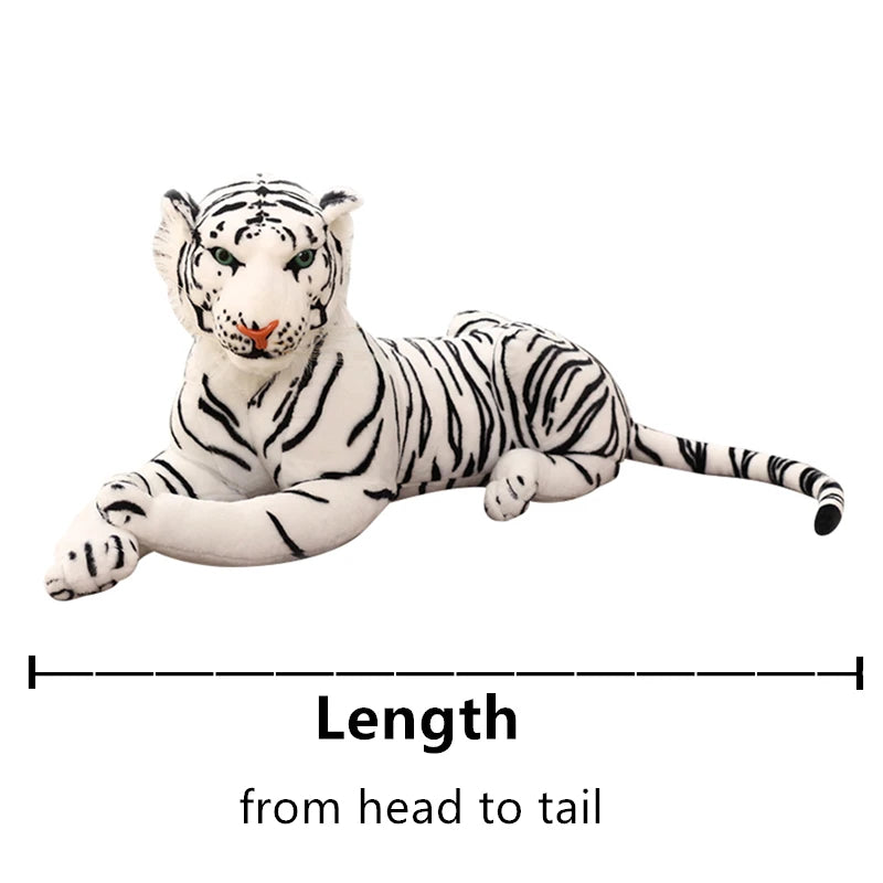 50-160cm Lifelike Tiger Plush Toys Ferocious Wild Animals Simulation White Brown Forest King Doll Children Kids Birthday Gifts