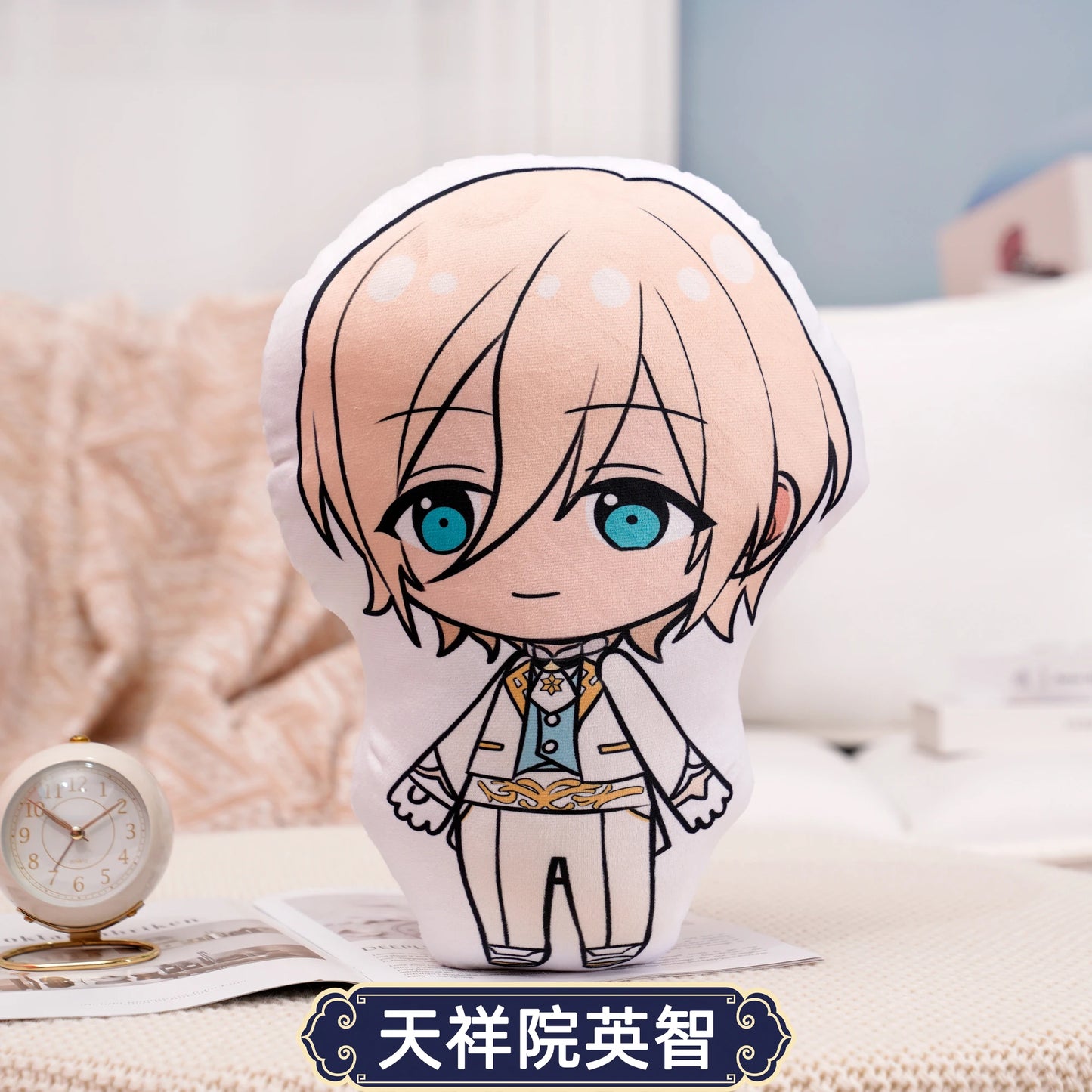 45cm Ensemble Stars Cartoons Anime Plush Toy Eichi Sakuma Rei Throw Pillow Cosplay Sofa Cushion Double-sided Printing Girl Fans