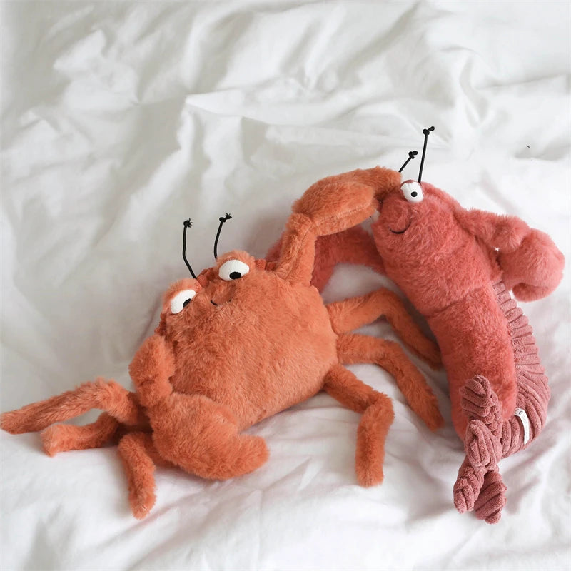 Sheldon Shrimp Plush Toys British Style Larry Crab Dolls Stuffed Animal Plushies Appease Toys For Baby Birthday Gifts For Kids