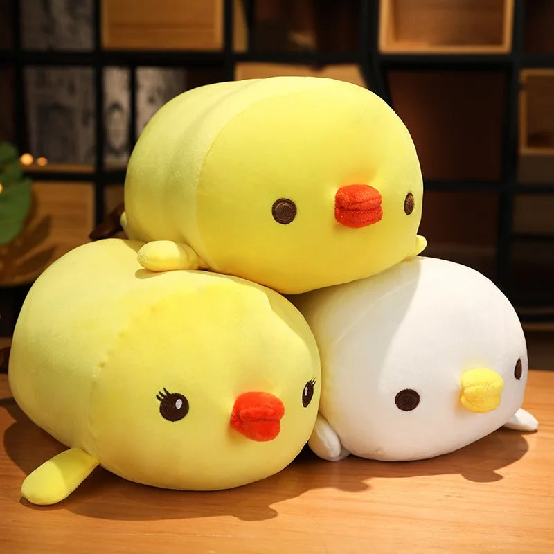 Down Cotton Plush Comfortable Chickens Pillow Toy Soft Cartoon Animals Yellow/White Duck Stuffed Doll Sofa Cushion Birthday Gift