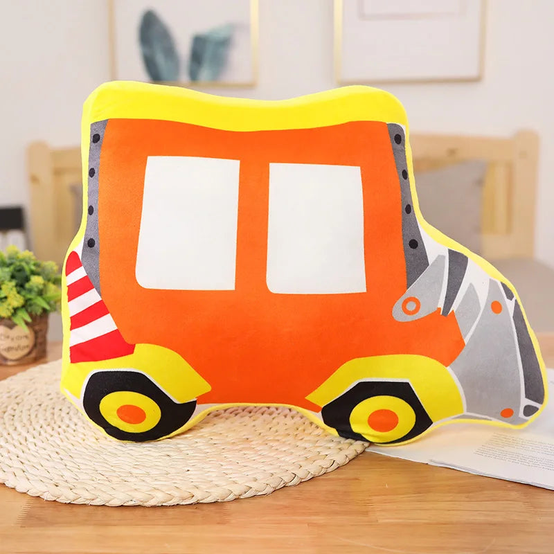 Kids Toys Aircraft Plush Toys Cute Cartoon Cars Fire Truck Cement Mixer Plush Toys Best Gifts For Childrens Room Decoration Gift