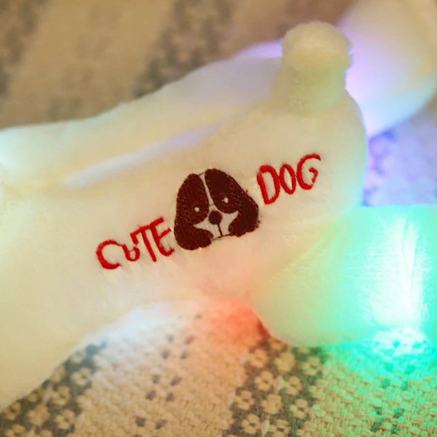 35cm Plush Dog Doll W/ Colorful LEDs