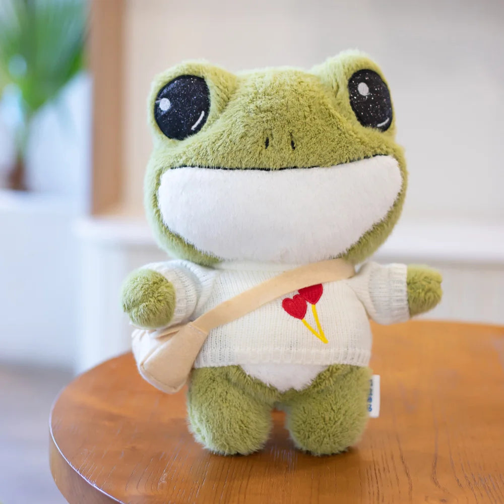 29cm Cartoon Cute Frog Cosplay Dress Up Plush Toys Stuffed Lovely Animals Doll Soft Baby Doll for Kids Girls Birthday Xmas Gifts