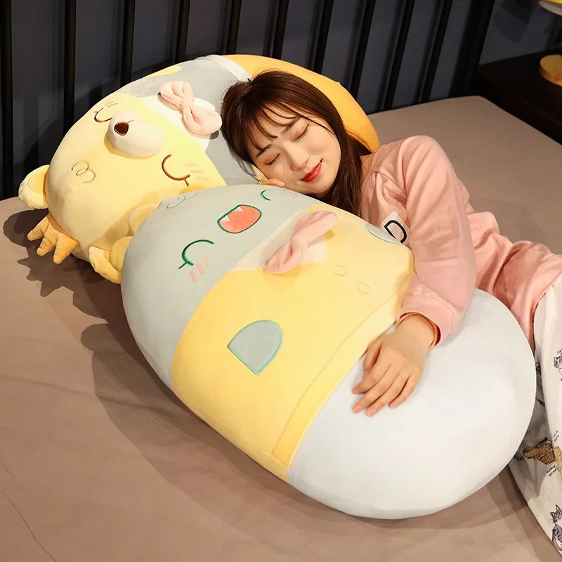 High Quality Dress Suit Dinosaur&Elephant&Piggy&Bear Plush Fat Pillow Soft Cartoon Animals Stuffed Doll Kawaii Cushion Gift