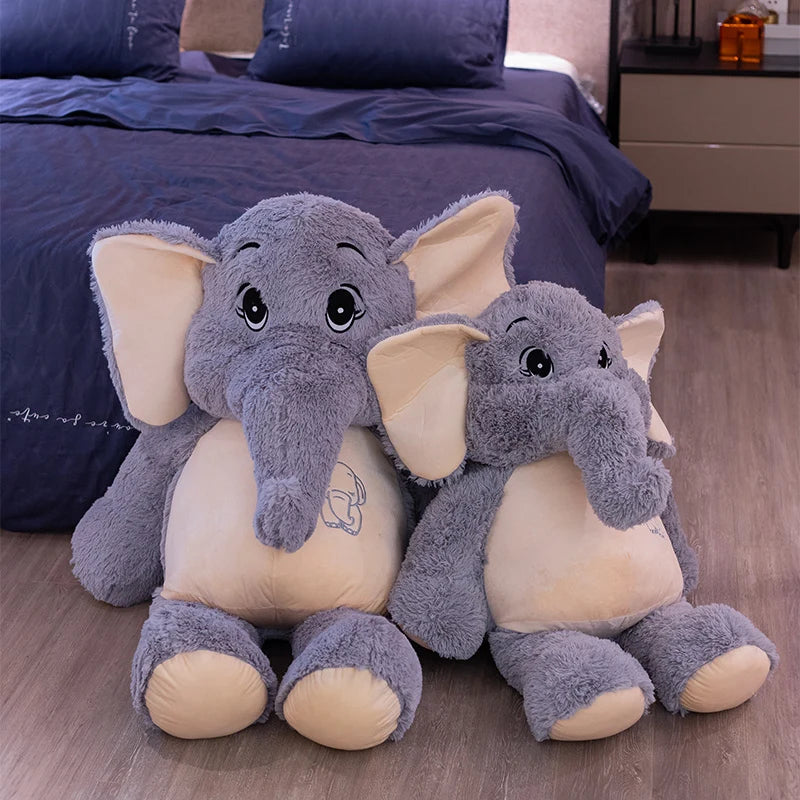 38-98cm Giant Plush Elephant Appease Doll Stuffed Big Happy Ears Animal Toys for Friend Soft Bed Pillow Cushion lover Gift