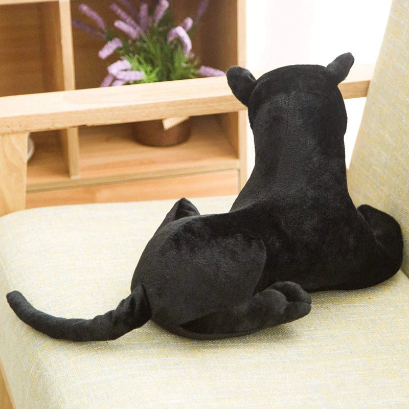 1PC 30/38/46CM Simulation Animal Big Leopard Plush Toys Black Panther Soft Stuffed Pillow Leopard Animal Doll Toys For Children