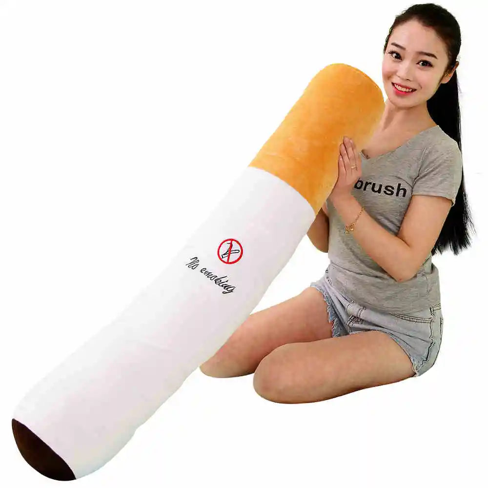 30-110cm Cute Fun Smoking Cylindrical Sleeping Cigarette Stuffed Pillow Smulation Plush Toys Fashion Boyfriend Birthday Gift