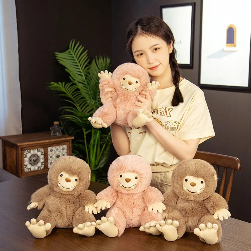 Cute Bigfoot Monster Plush Toy Soft Cartoon Animal Sloth Stuffed Doll Accompany Toys Birthday Gifts For Kids Girls Children