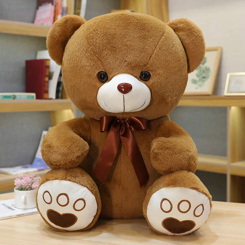 High Quality 35/50/60CM 5 Colors Lovely Bow-Knot Bear Doll Stuffed Animal Bear Plush Toys Lovers Girls Birthday Baby Gift