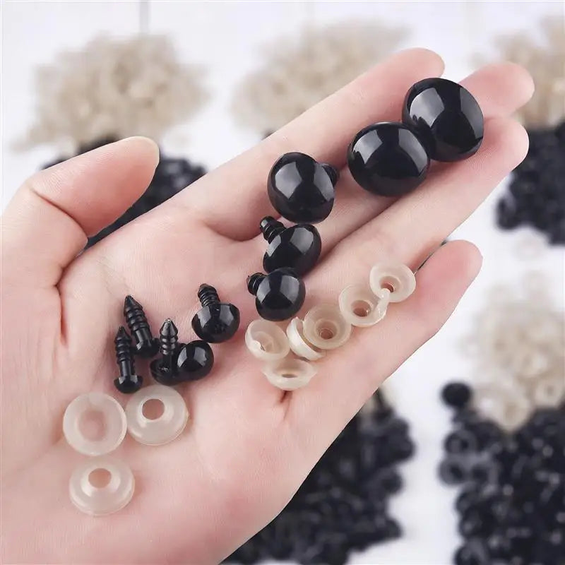 100pcs 5-8mm Eyeball Doll Accessories Black Plastic Plush Safety Eyes Amigurumi For Toys 5mm 8mm DIY Funny Toy Eyes Animal