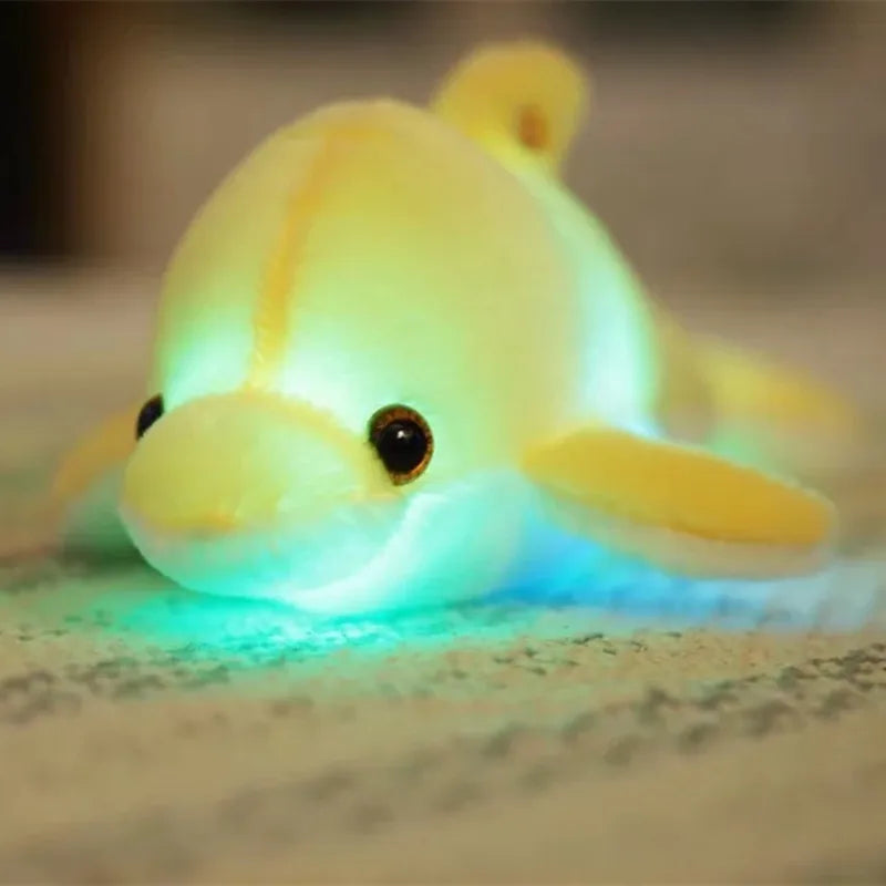 32cm Creative Luminous Plush Dolphin Doll