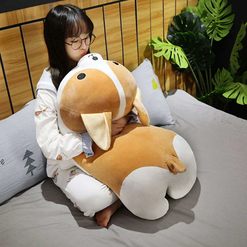 85cm Giant Size Cute Corgi Dog Plush Toys Stuffed Animal Puppy Dog Pillow Soft Lovely Doll Kawaii Christmas Gift