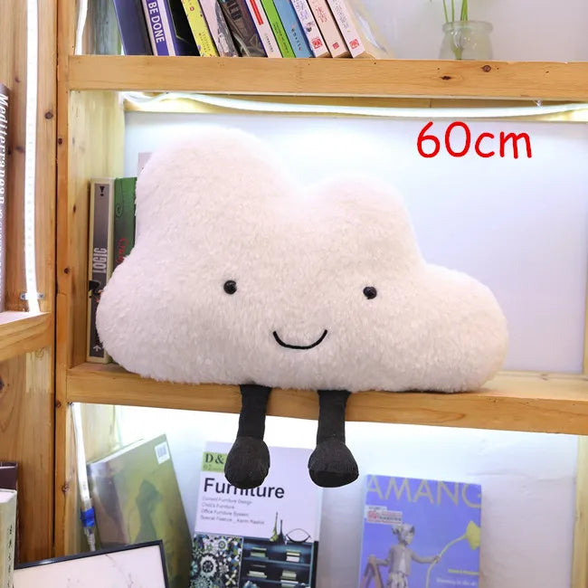 New Large Cartoon Cloud Plush Pillow super Soft Cushion Lovey Smile Cloud Stuffed Plush Toys Gift