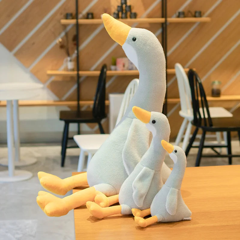 32-100cm Big Plush White Duck Toy Giant SIze Pink Duck Sky Long Neck Goose Lifelike Animal Doll toys for Kids Birthday Gift