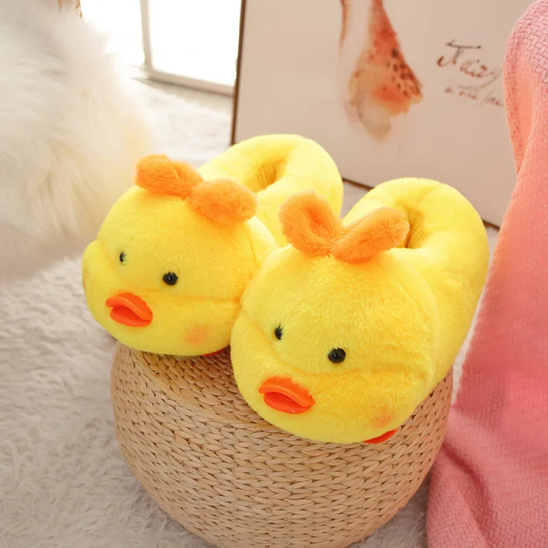 Warm Home Cotton Shoes Cute Tiger Elk Husky Pig Slippers Girl Woman Indoor Comfor Lazy Slippers Soft Sole Non-slip Winter