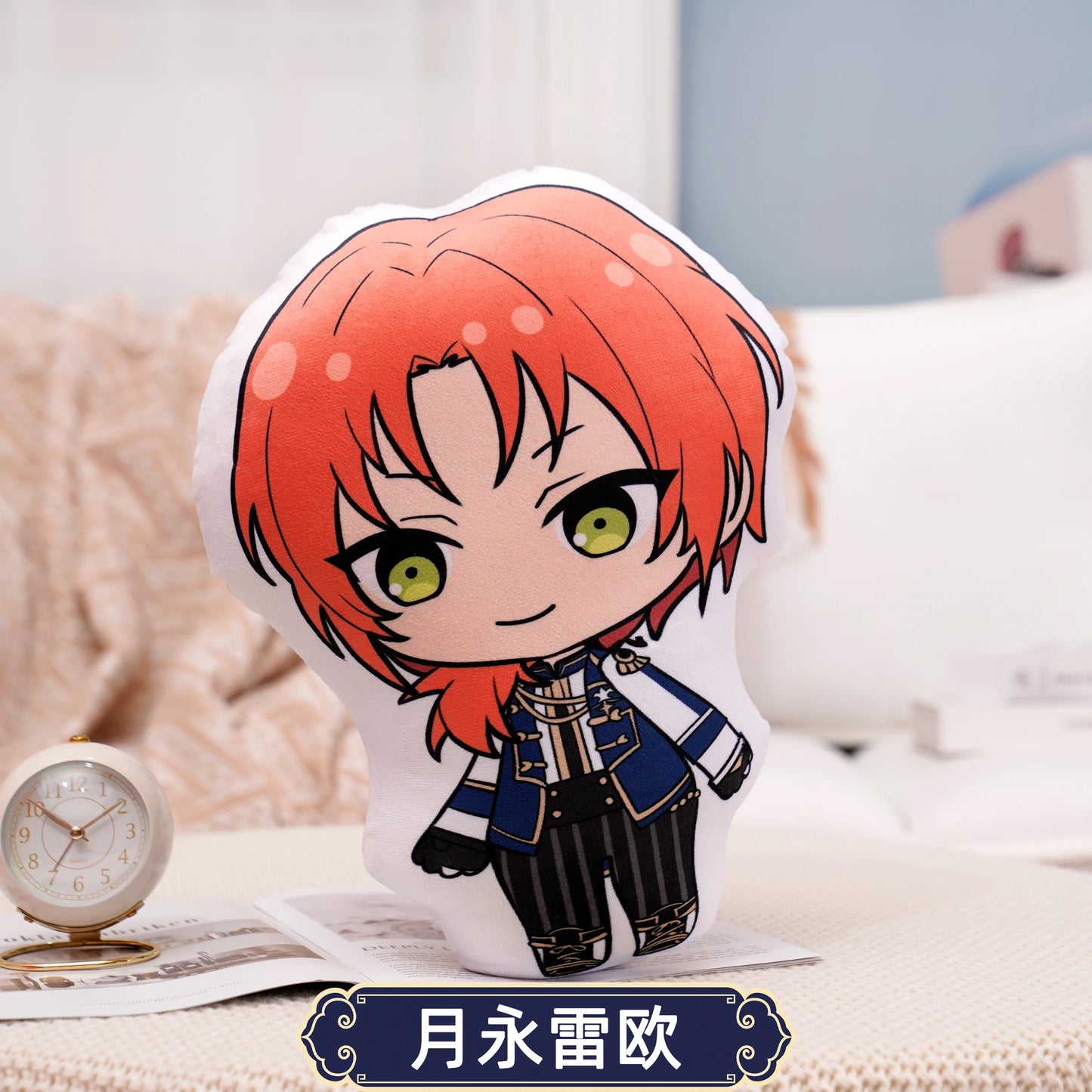 45cm Ensemble Stars Cartoons Anime Plush Toy Eichi Sakuma Rei Throw Pillow Cosplay Sofa Cushion Double-sided Printing Girl Fans