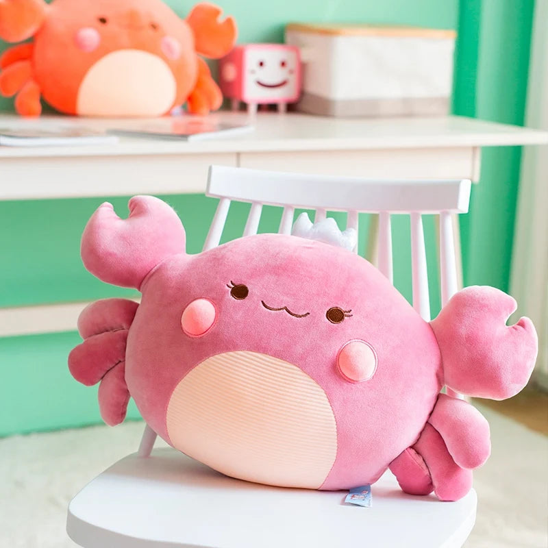 58cm Soft Down Cotton Crab Plush Toy Cartoon Animal Ocean Creative Stuffed Doll Sofa Pillow Cushion Friends Girls Birthday Gifts