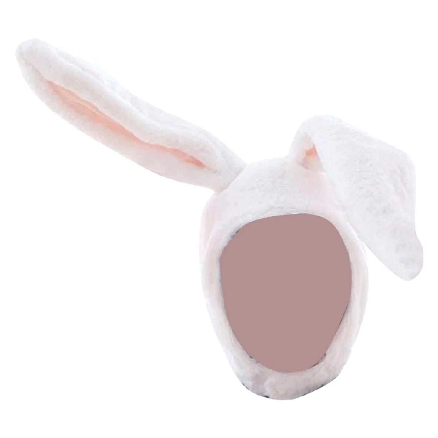 Women Men Funny Plush Bunny Ears Hood Hat Cute Rabbit Eastern Cosplay Costume Accessory Headwear Halloween Party Props