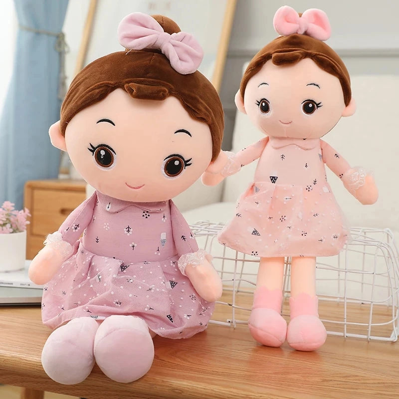 45/90cm Super Kawaii Plush Girls Doll with Clothes Kid Girls Baby Appease Toys Stuffed Soft Cartoon Plush Toys for Children Gift