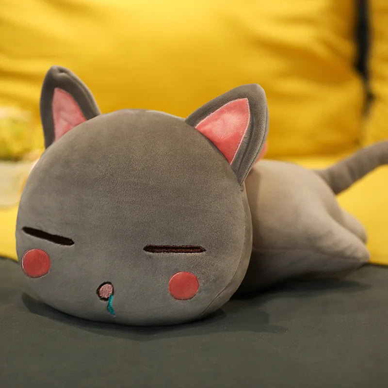 28/40/65cm Cute Lying Cat Plush Toys Stuffed Soft Animal Dolls Lovely Cat Pillow Toys for Children Girls Birthday Gifts