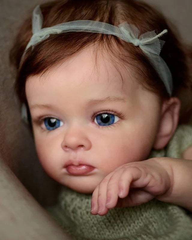 NPK 60CM Completed Doll in Picture Reborn Doll Tutti Toddler Girl Hand Paint Doll with Genesis Paint High Quality 3D skin Doll