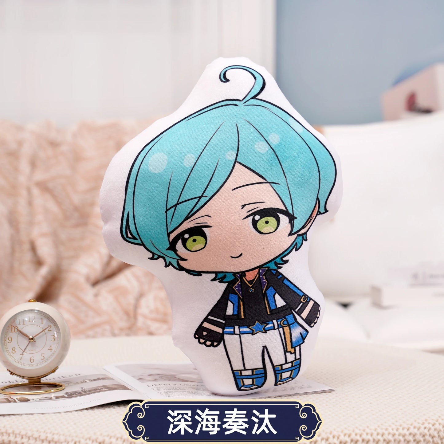 45cm Ensemble Stars Cartoons Anime Plush Toy Eichi Sakuma Rei Throw Pillow Cosplay Sofa Cushion Double-sided Printing Girl Fans