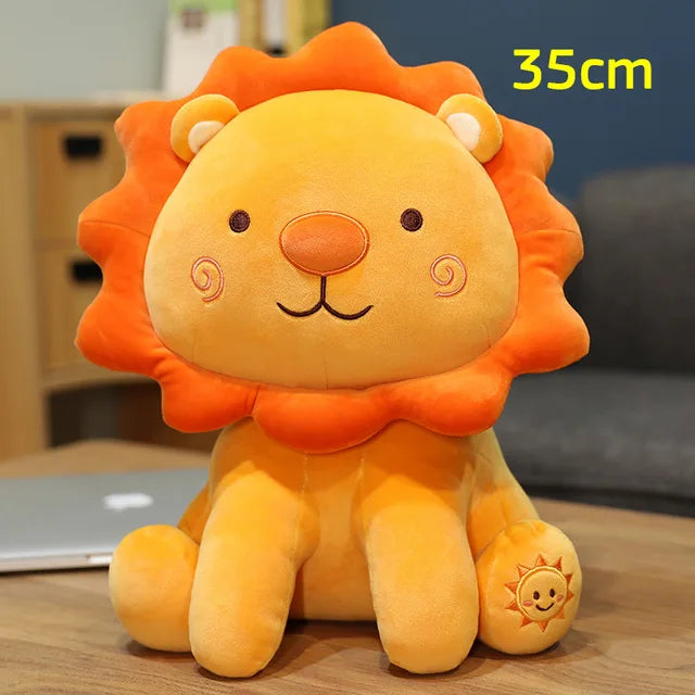 50cm Kawaii Smile Lion Plush Toys Cartoon Sunshine Lion King Pillow Stuffed Soft Animal Cushion for Children Girls Gifts