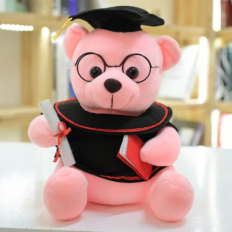 1pc 18/23cm Cute Dr. Bear Plush Toy Stuffed Soft Kawaii Teddy bear Animal Dolls Graduation Gifts for Kids Children Girls