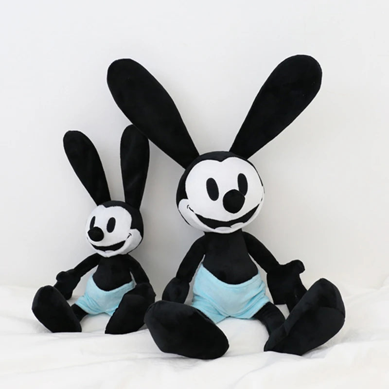 40/55cm Oswald Doll Plush Toy Black Rabbit Plushies Anime Oswald the Lucky Rabbit Appease Doll Birthday Gifts For Kids Girl